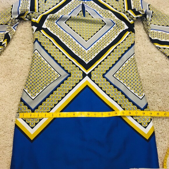 Banana Republic Long Sleeve Keyhole Geometric Shift Dress - Picture 13 of 16